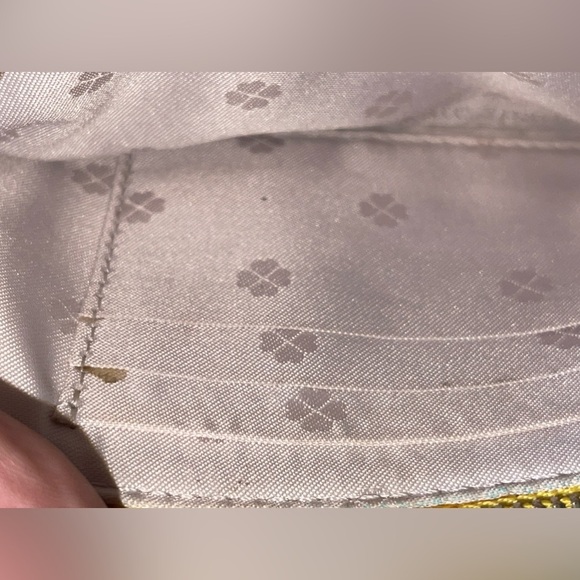 Kate Spade Taylor Double Zip Crossbody Handbag yellow EUC golden hour summer - Picture 8 of 14